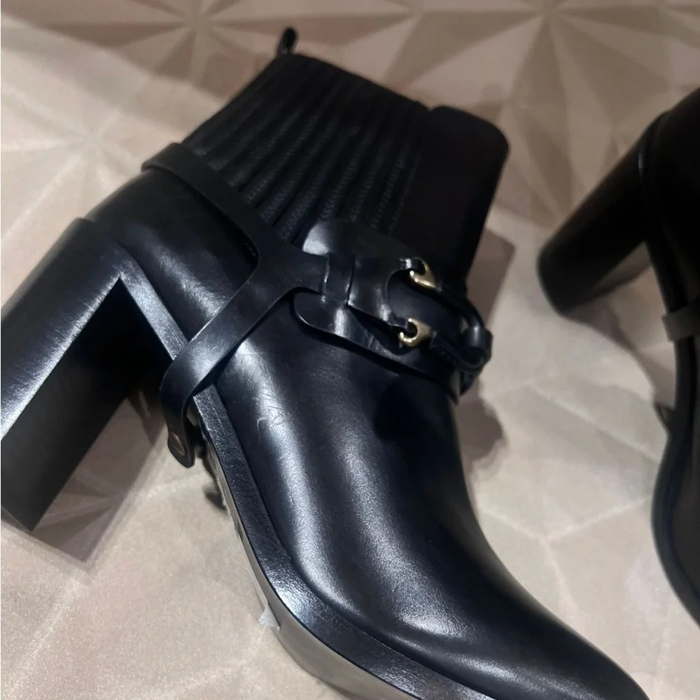 SARTORE Paris made in Italy leather Black heeled Ankle Boots size EU 37